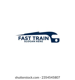 Train logo vector illustration design.fast train logo.High speed train logo icon template