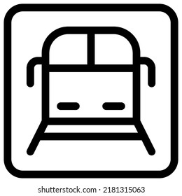Train logotype for station to board passenger from site