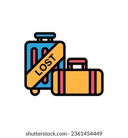Train Lost Item Icon Vector Illustration