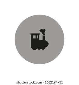 train machine toy, vector icon on white background