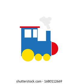 train machine toy, vector icon on white background