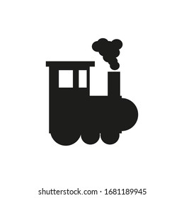 train machine toy, vector icon on white background