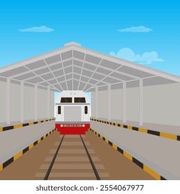 The train is a means of mass transportation consisting of a series of locomotives and carriages that move on rails.