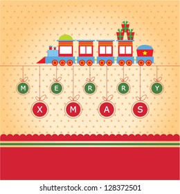 train merry christmas greeting