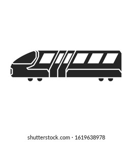 Train of metro vector icon.Black vector icon isolated on white background train of metro .