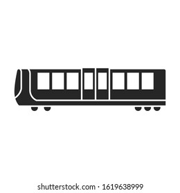 Train of metro vector icon.Black vector icon isolated on white background train of metro .