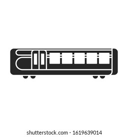 Train of metro vector icon.Black vector icon isolated on white background train of metro .