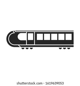 Train of metro vector icon.Black vector icon isolated on white background train of metro .