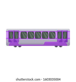 Train of metro vector icon.Cartoon vector icon isolated on white background train of metro .