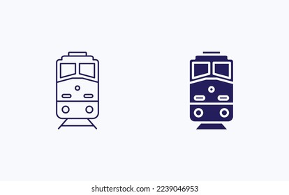 Icono de la ilustración del vector del metro