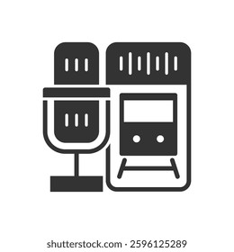 Train Microphone Icon Sign Symbol