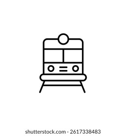 Train minimal art line for app or web, transport icon railway illustration