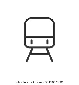 Train minimal line icon. Web stroke symbol design. Train sign isolated on a white background. Premium line icon.