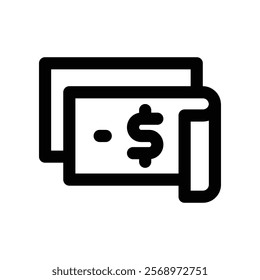 train money icon. vector line icon for your website, mobile, presentation, and logo design.