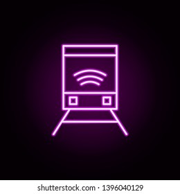 train neon icon. Elements of internet things set. Simple icon for websites, web design, mobile app, info graphics