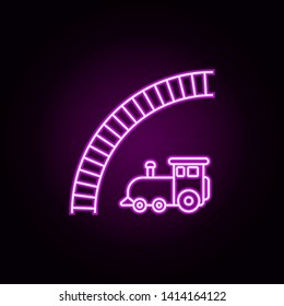 train neon icon. Elements of toys set. Simple icon for websites, web design, mobile app, info graphics