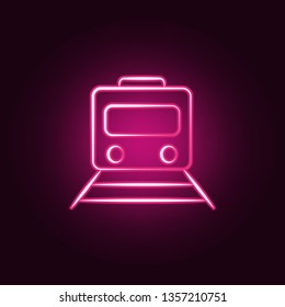 train neon icon. Elements of travel set. Simple icon for websites, web design, mobile app, info graphics