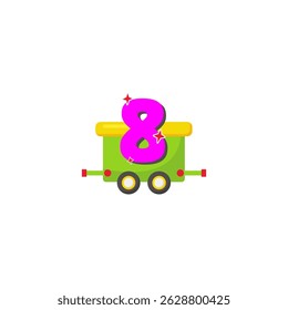 train with numbers vectors illustration for children 