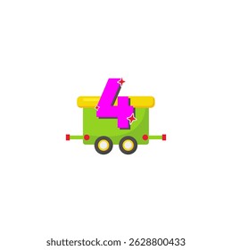 train with numbers vectors illustration for children 