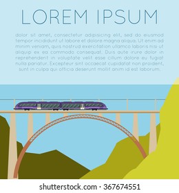 Train on the bridge banner