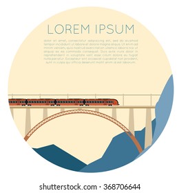 Train on the bridge banner