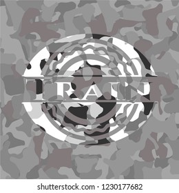 Train on grey camouflage pattern