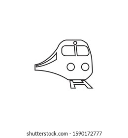Train on rail logo design icon vector
