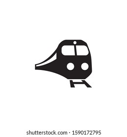 Train on rail logo design icon vector