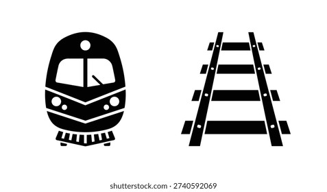 Train on railroad tracks moving