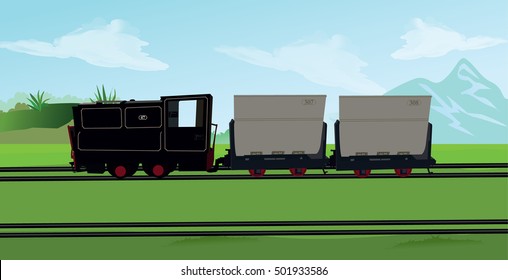 Train on rails
