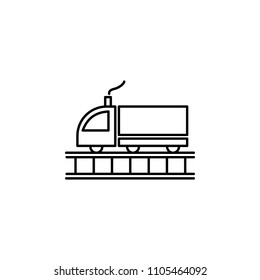 a train outline icon. Element of logistic icon for mobile concept and web apps. Thin line a train outline icon can be used for web and mobile on white background