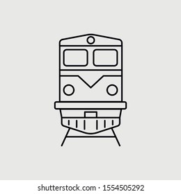 Train outline Icon on white background – Vector