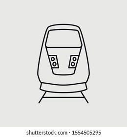 Train outline Icon on white background – Vector