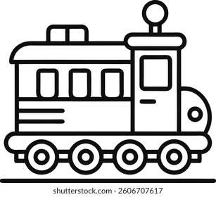 train outline icon on white background