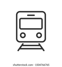train outline ui web icon. train vector icon for web, mobile and user interface design isolated on white background