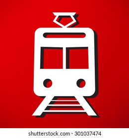Train outline vector