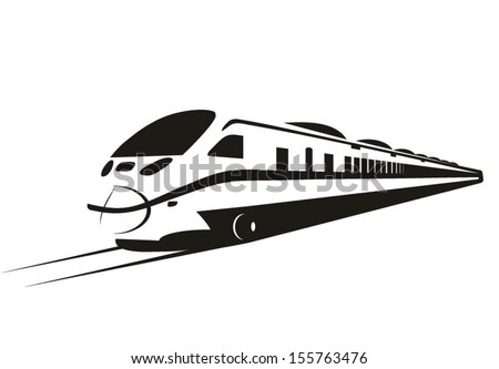 Train outline vector