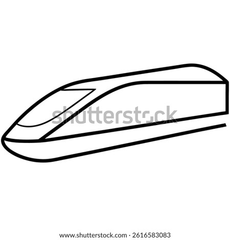 Train Outline Vector Clean and Simple Line Art Illustration