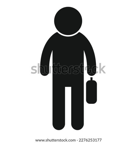 Train passenger icon simple vector. City transport. Public ticket