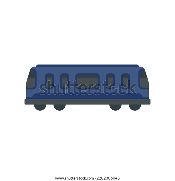 Train passenger\
wagon icon. Flat illustration of Train passenger wagon vector icon\
isolated on white\
background