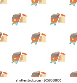 Train pattern seamless background texture repeat wallpaper geometric vector