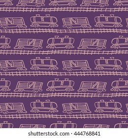 Train pattern with tanks and wagons.