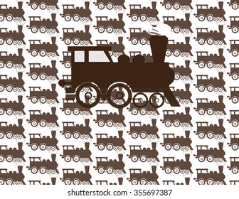 Train pattern. Vector