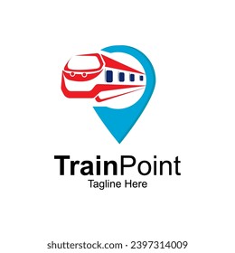 Train Point, Location Logo Design Template.