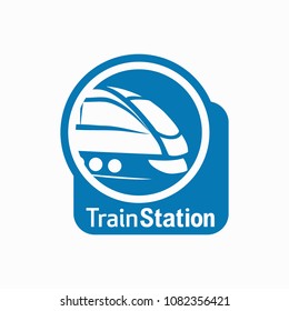 Train Rail Road Station Logo