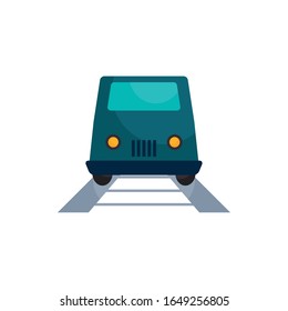 Diseño de icono de estilo plano del tren y del tren, viaje de transporte rápida velocidad del motor urbano y tema de conducción Ilustración del vector