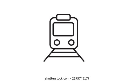 Train and railroad line icon vector illustration