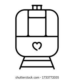 Icono plano del tren / ferrocarril / metro para transporte
