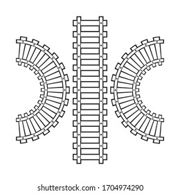 Train railroad vector image template