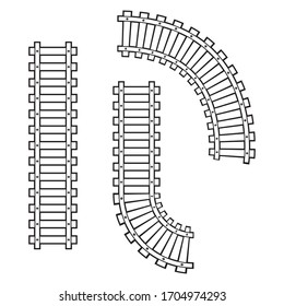 Plantilla de imagen vectorial del ferrocarril